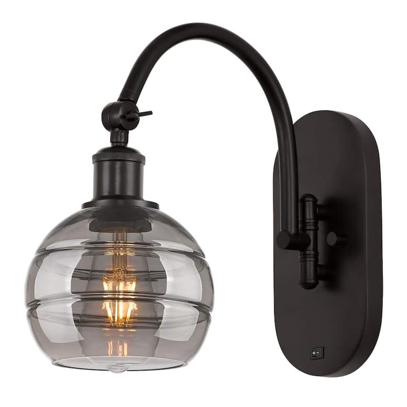 Innovations Lighting 518-1W-11-6 Rochester Sconce Rochester 11" Tall - Oil Rubbed Bronze / Smoked