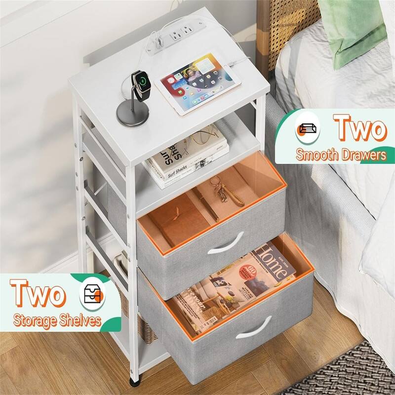 Night Stand with Charging Station