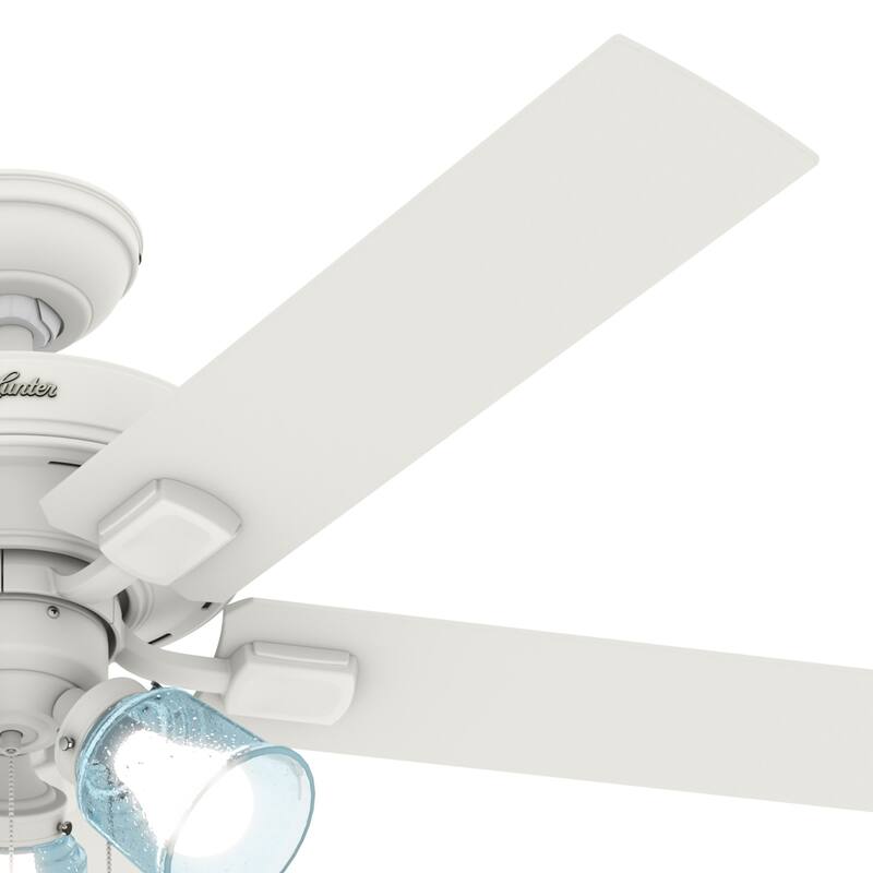 Hunter 52" Whittier Ceiling Fan with LED Light and Pull Chain - Matte White