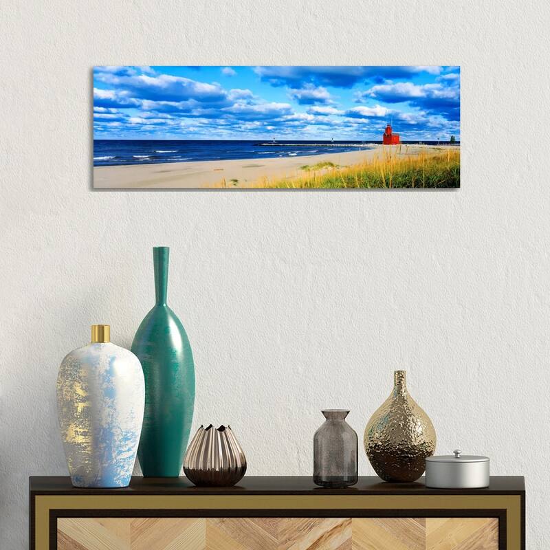 iCanvas "Big Red Lighthouse, Holland, Michigan, USA" by Panoramic Images Canvas Print - 12x36x1.5