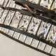 preview thumbnail 3 of 15, AloaDecor Modern Crystal Chandelier Matte Black Finish Tiered Drum Pendant Light for Small Spaces Dining Room Entryway