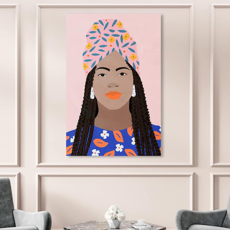 Wynwood Studio Fashion and Glam Contemporary Wrap Pink and Light Pink Modern & Contemporary Wall Art Canvas Print - 54 x 36