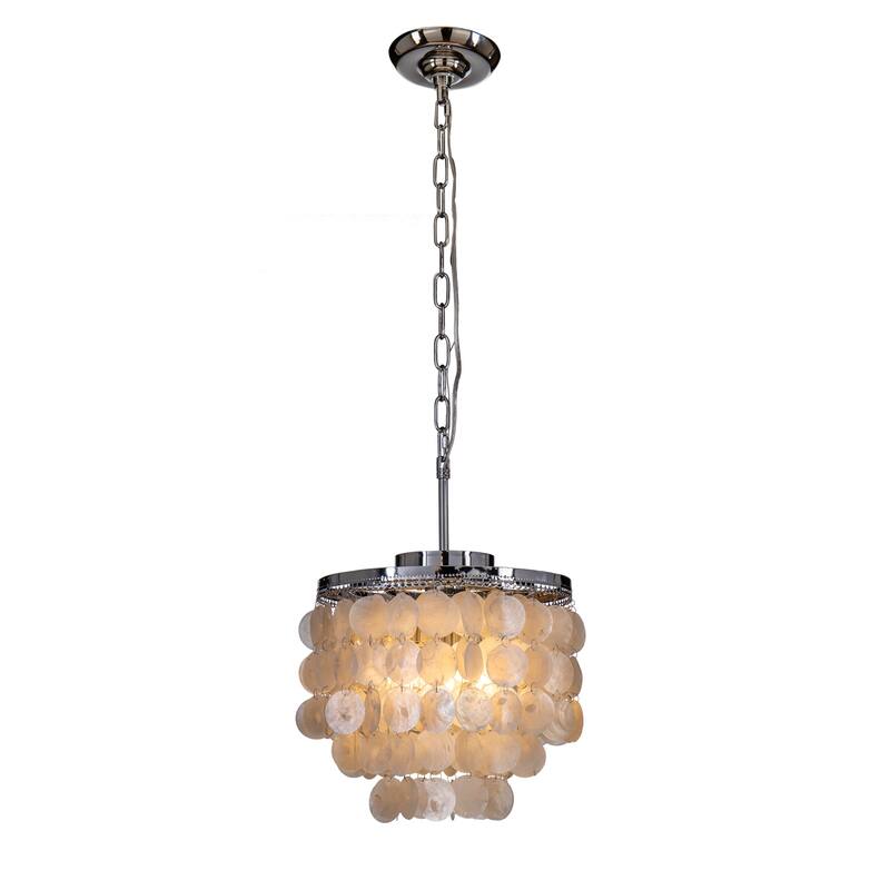 DancyHome Mese - 3 Light Coastal Capiz Shell Chandelier