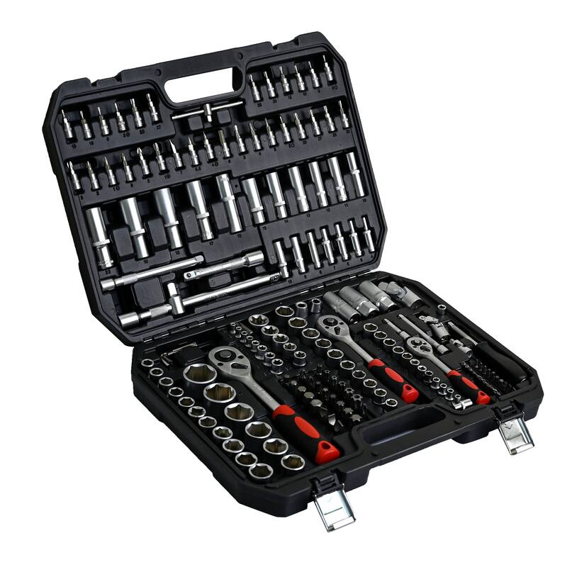 Universal Home Car Repair Tool Set, Socket and Ratchet Wrench Toolbox 171pcs