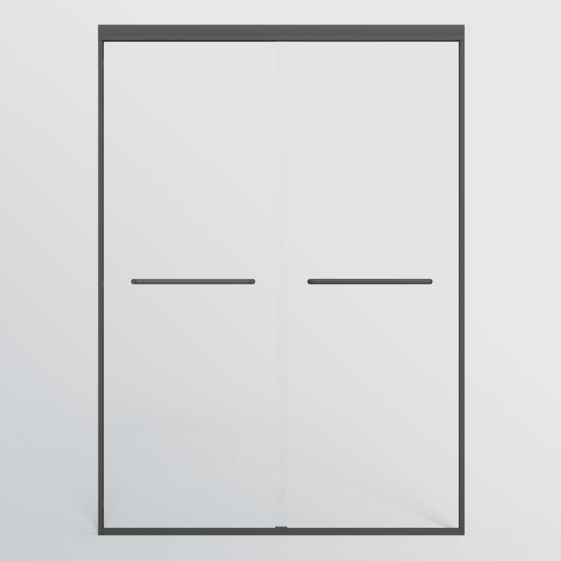 Double Sliding Shower Door, Semi-frameless