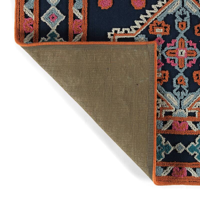 TDW06 Tamara Day Warwick Navy Hand Tufted Indoor Area Rug