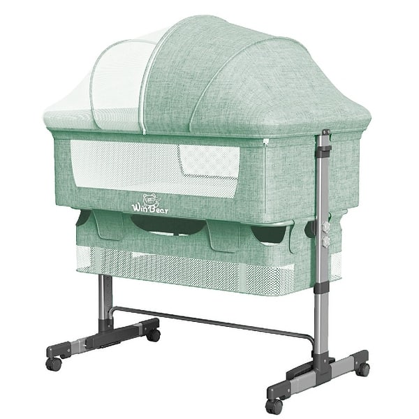 slide 2 of 8, Baby Bassinet Bedside Sleeper Foldable Baby Bed to Bed - 35.00" * 23.00" * 50.00