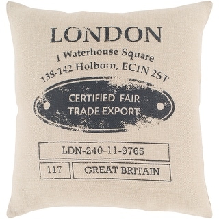 Annabelle Beige Modern Farmhouse Throw Pillow Cover (20" x 20")