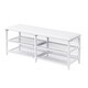 preview thumbnail 37 of 37, Metal Platform Bed Frame with Storage Cabinet and Cushioned Footrest