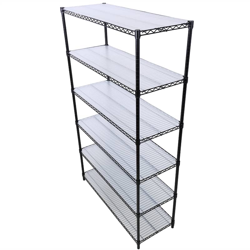 6 Tier 6000lbs Capacity NSF Metal Wire Shelving Unit with Wheels