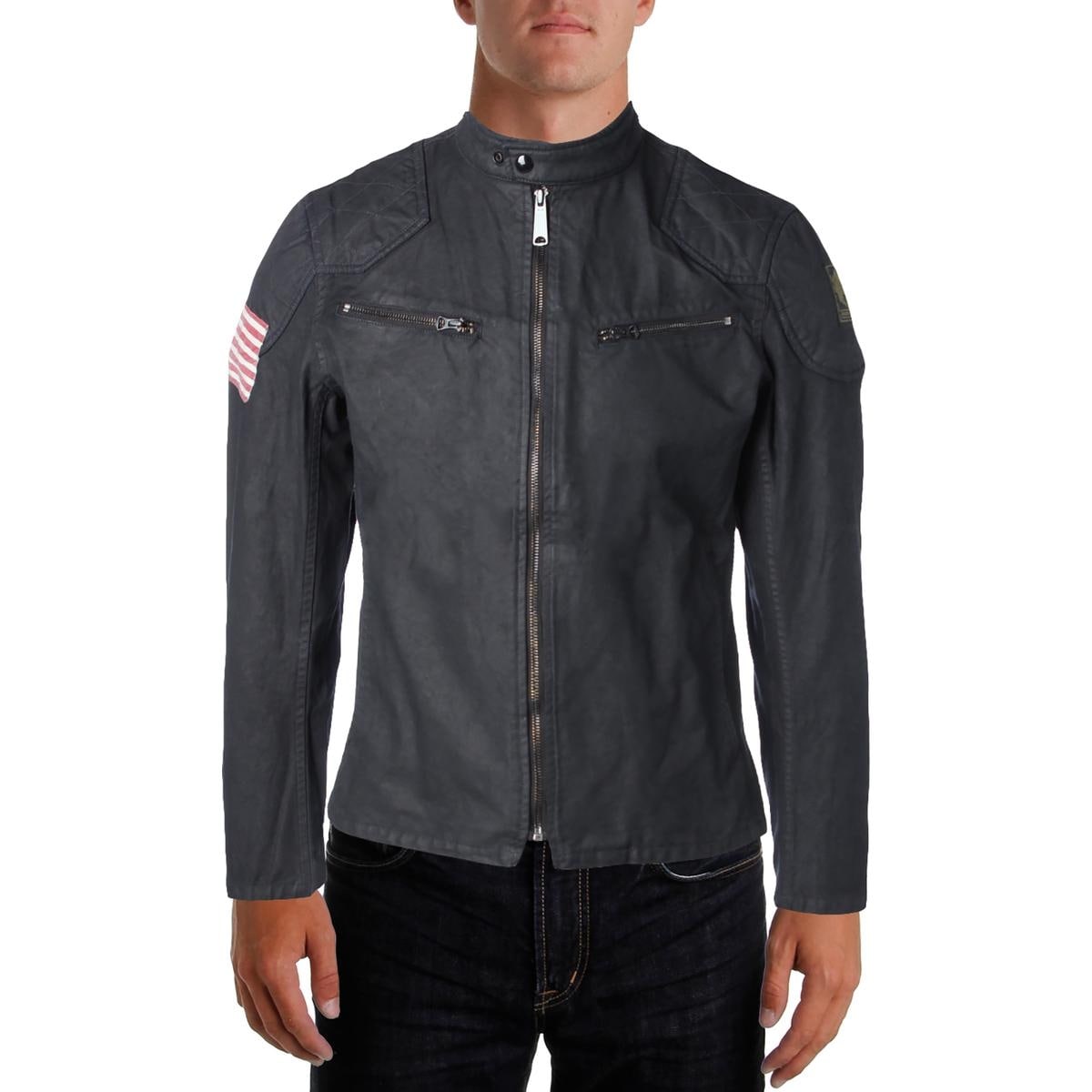 ralph lauren waxed biker jacket