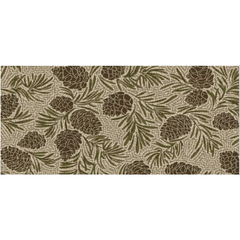 Cozy Cabin Evergreen Nylon Washable Accent Rug - 20"x44"