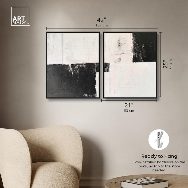 Shattered Symmetry II Canvas Set of 2 by Art Remedy