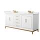 Option White / Carrara Cultured Marble Top / Satin Bronze
