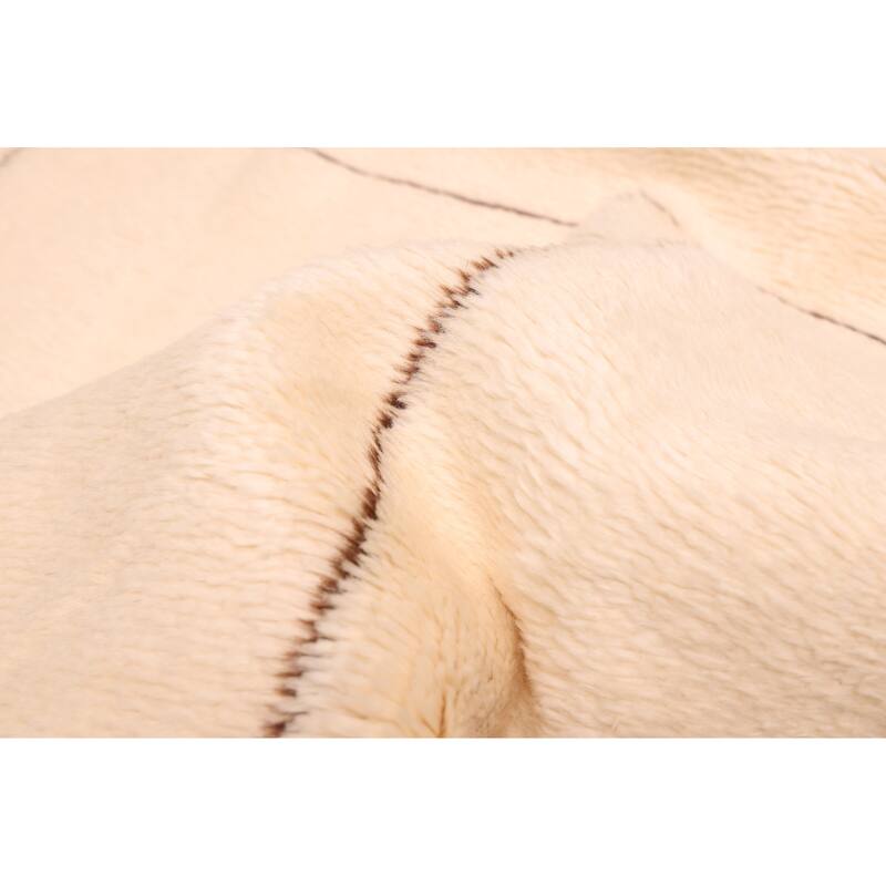 ECARPETGALLERY Hand-knotted Pak Finest Marrakesh Cream Wool Rug - 7'0 x 9'9