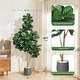 preview thumbnail 10 of 42, Artificial Fiddle Leaf Fig Tree with 48 Leaves in White Planter Pot, Faux Ficus Lyrata Plant for Home or Office Decor