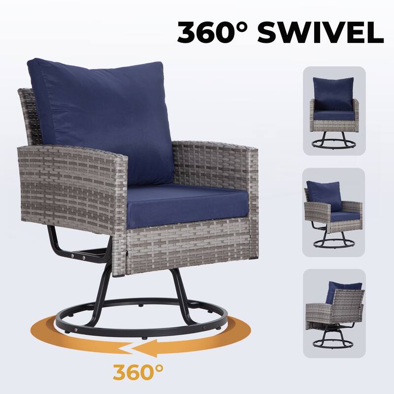 3-Piece Wicker Patio Furniture Set