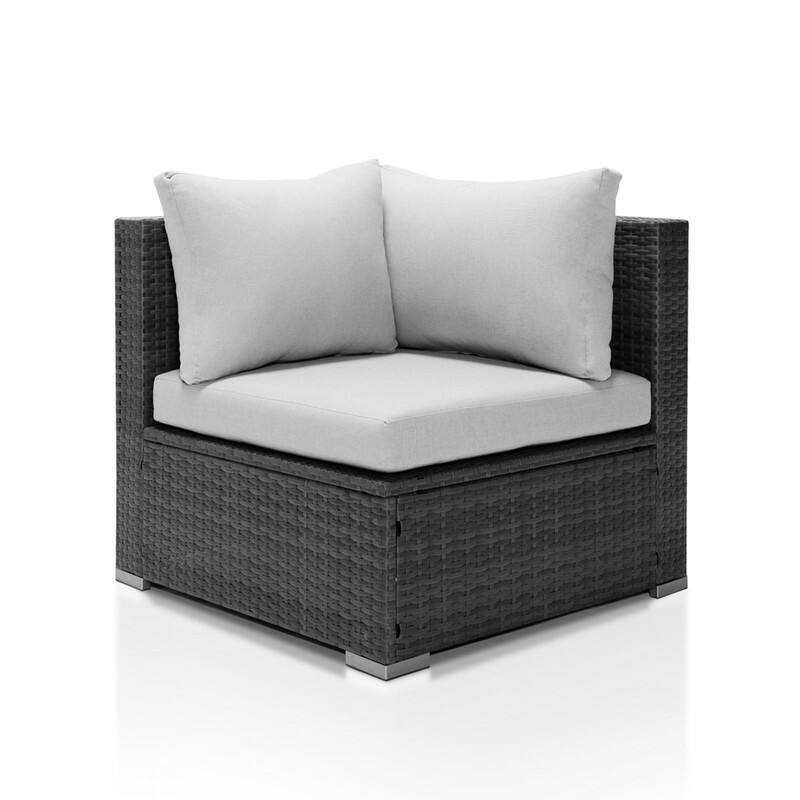 FINCATI Outdoor Sectional Conversation Set, 500 lbs Wicker Deep Seating Set, Loveseat/ Corner/ Ottoman Selectable