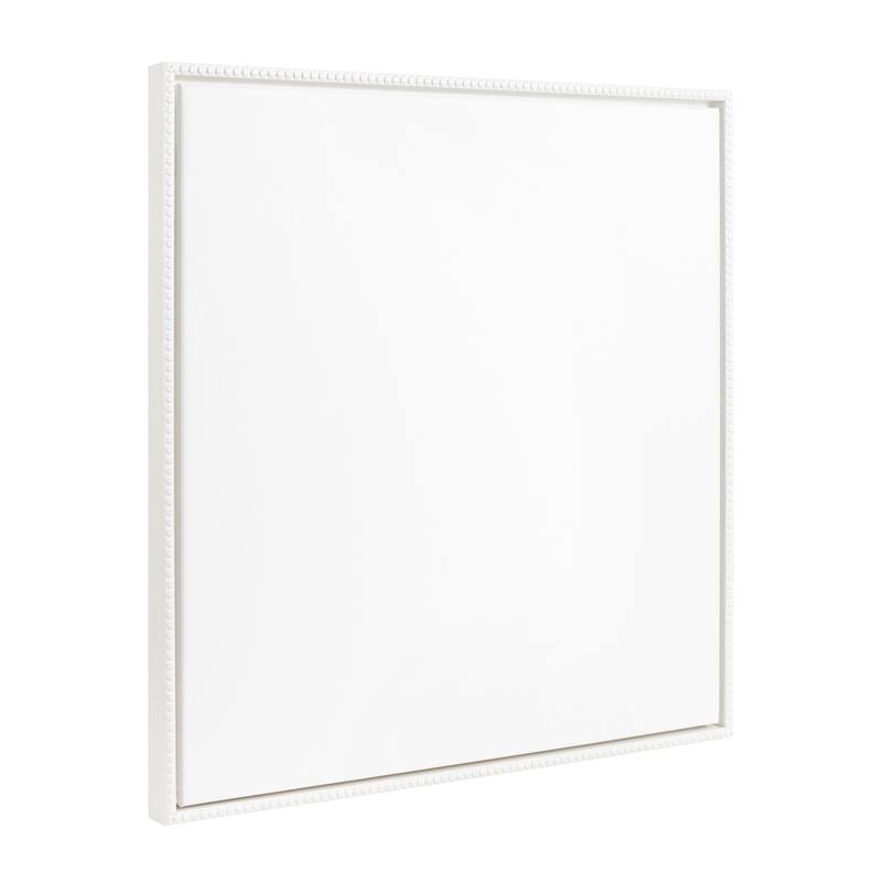 Kate and Laurel Sylvie Beaded Blank Framed Canvas - 30x30 - White