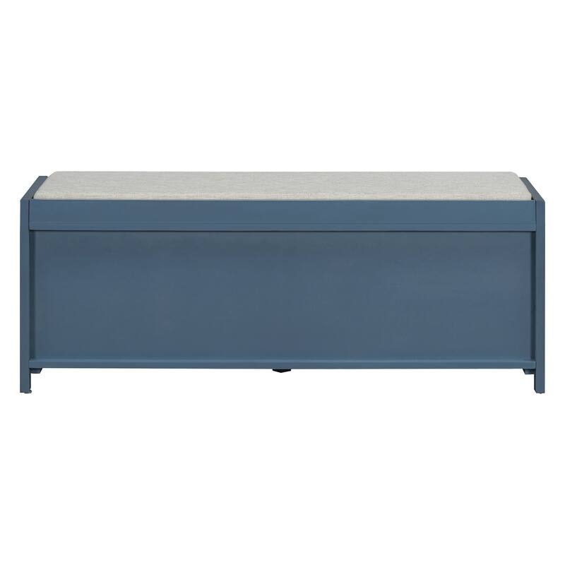 Shoe Storage Bench Entryway Bench with Cushion, Sliding Door