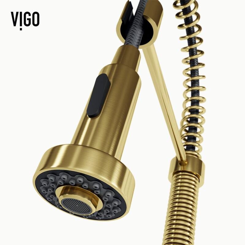 VIGO Edison 19" H Single Handle Pull-Down Sprayer Kitchen Faucet