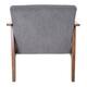Zenvida Mid Century Modern Accent Armchair Solid Hardwood Upholstered