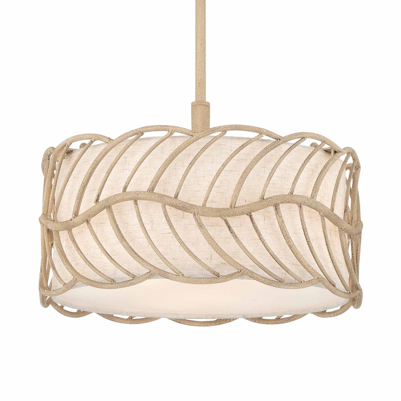 Wry Lighting Simbolo 3-light Pendant in Almond - Beige