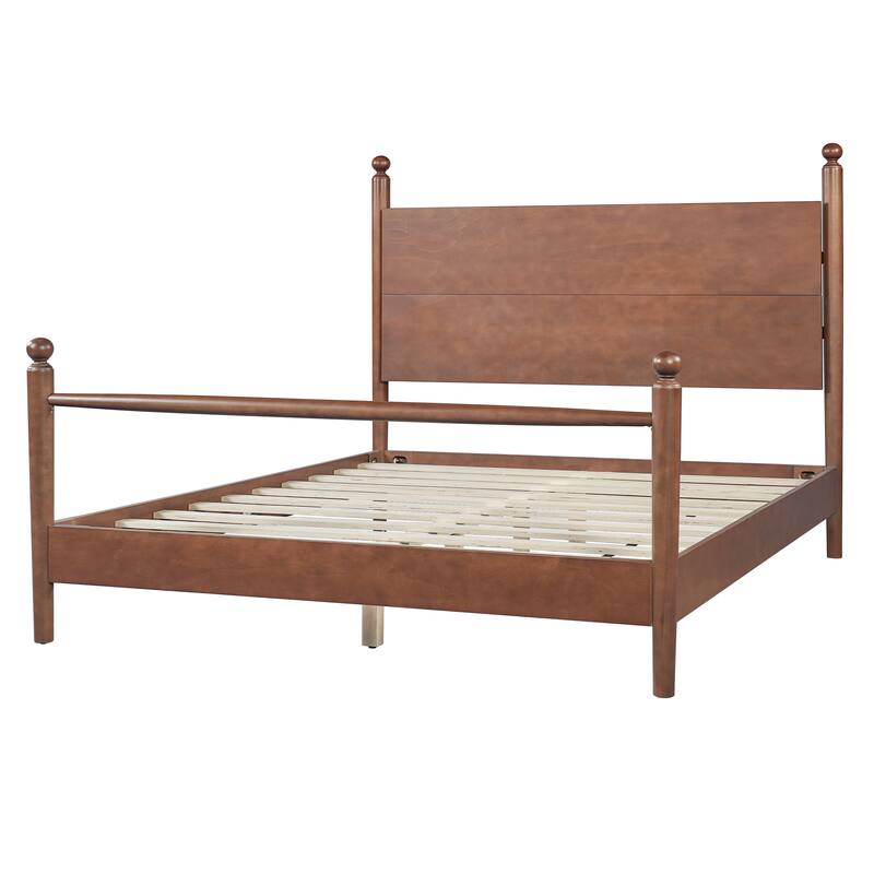 Christopher Knight Home Eldric Solid Poplar and Plywood Bed Frame with Headboard