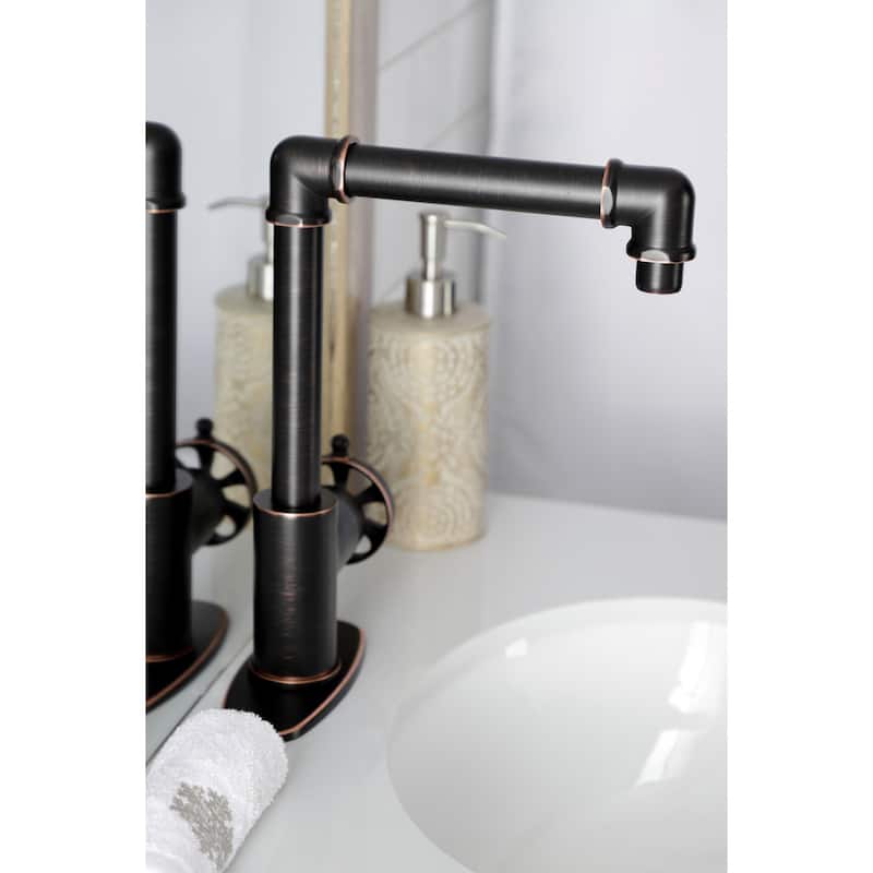Kingston Brass Belknap Single-Handle 1-Hole Deck Mount Bathroom Faucet with Push Pop-Up