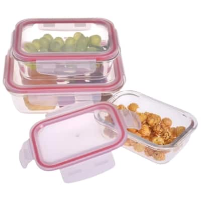 Westinghouse 3-Piece Glass Food Storage Container Set - 370 to 1050ml