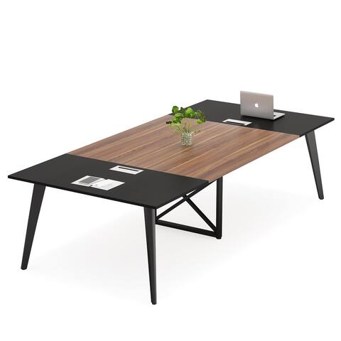 8FT Conference Table for 8-10 People, Large Modern Meeting Table