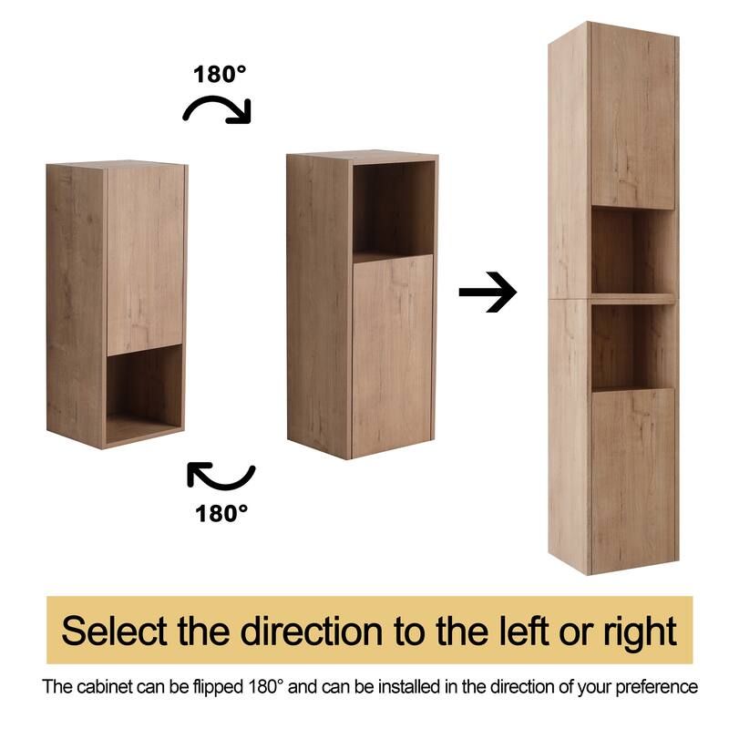 Malwee 12"/24"/36" Wall Cabinet, Wall Mounted Home Storage Cabinet, Bathroom Medicine Cabinet with Soft Close Door and Shelf