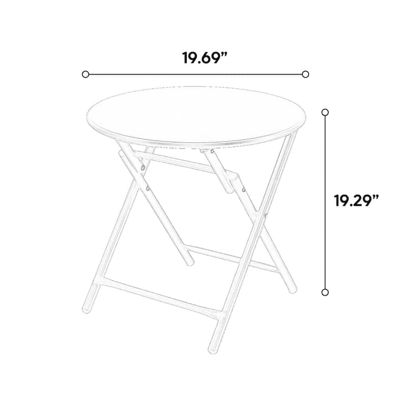 3 Piece Patio Furniture Set Outdoor Camping Chairs with Breathable Textilene Fabric, Folding Table, 2 Chairs and 1 Table Set