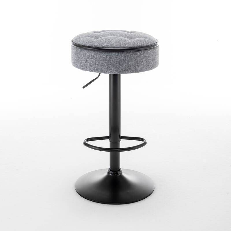 Round Storage Bar Stool Set of 2