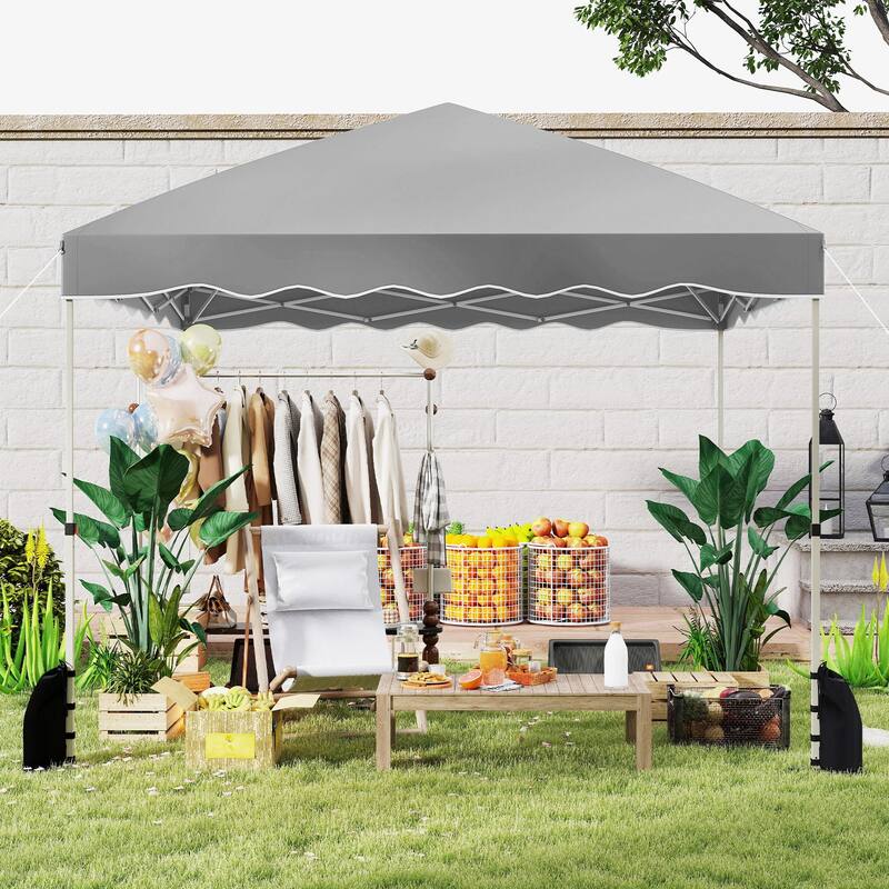 Gymax 10 X 10 FT Pop up Canopy Tent Portable Foldable Patio Shelter w/