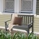 preview thumbnail 3 of 7, All-Weather HDPE 2-Person Garden Bench with Backrest and Armrests-Gray - 50" x 24" x 35"