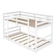 preview thumbnail 16 of 34, Multi-Functional Bunk Bed with 2 Built-in Ladder, Solid Wood Bed Frame, Low Bunk Beds with Safety Guardrail for Kids Boys Girls