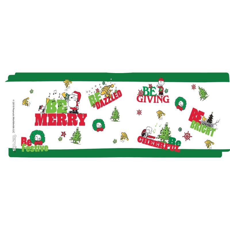 Tervis Peanuts Christmas Holiday Be Merry Made in USA Double Walled Insulated Travel Tumbler, Classic - 16oz Mug