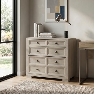 Furniture of America Durem Modern Tawny Brown 36" File Cabinet with Drawers, Keyboard Tray and Power Outlet