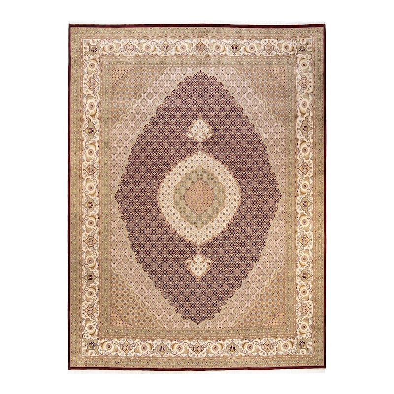 Overton Hand Knotted Wool Vintage Inspired Traditional Mogul Red Area Rug - 9 X 12