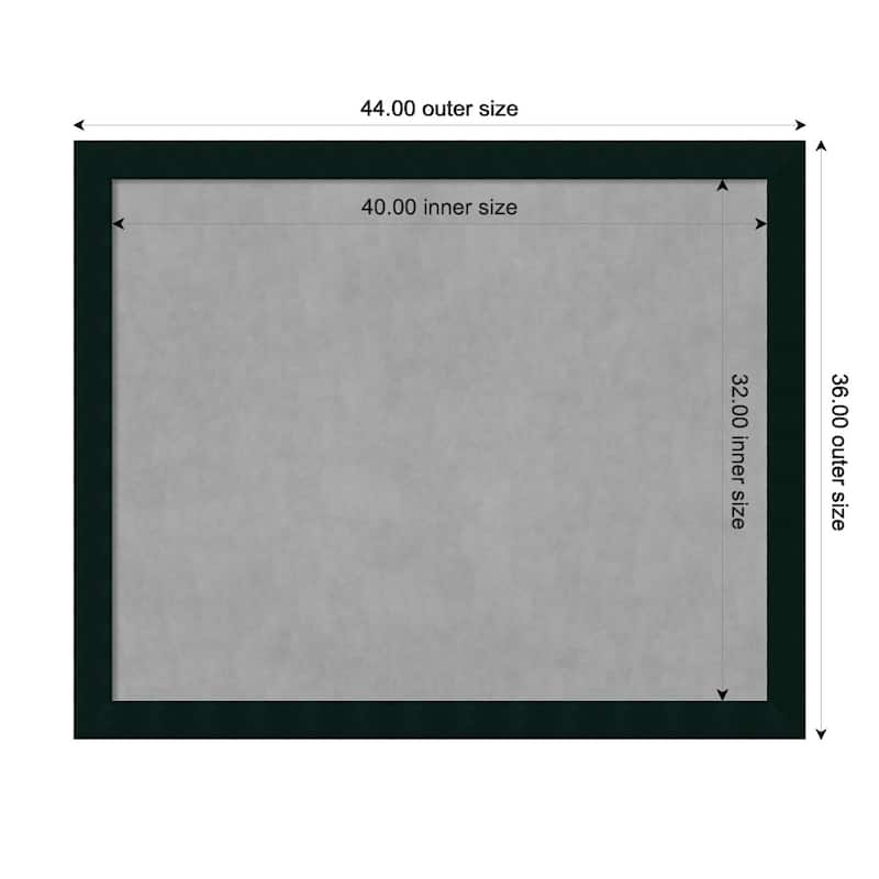 Amanti Art Tribeca Black Framed Magnetic Board - Board Size 40x32