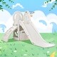 preview thumbnail 19 of 25, 4 in 1 Toddler Climber and Slide Set, Kids Playground Climber Freestanding Slide Playset with Basketball Hoop Play Combination
