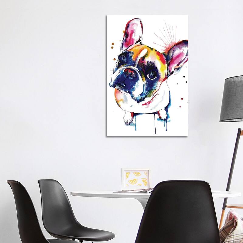 iCanvas "Frenchie II" by Weekday Best Canvas Print - 40x26x1.5