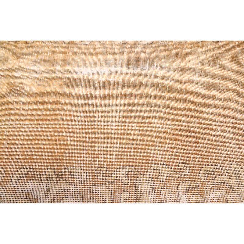 ECARPETGALLERY Hand-knotted Antalya Vintage Tan Wool Rug - 2'4 x 12'8