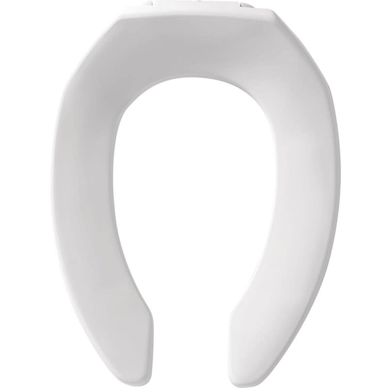 Bemis 295CT Elongated Open-Front Less Cover Commercial Plastic Toilet - White