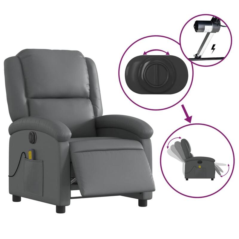 vidaXL Recliner Chair Wingback Armchair for Home Theater Cinema Faux Leather