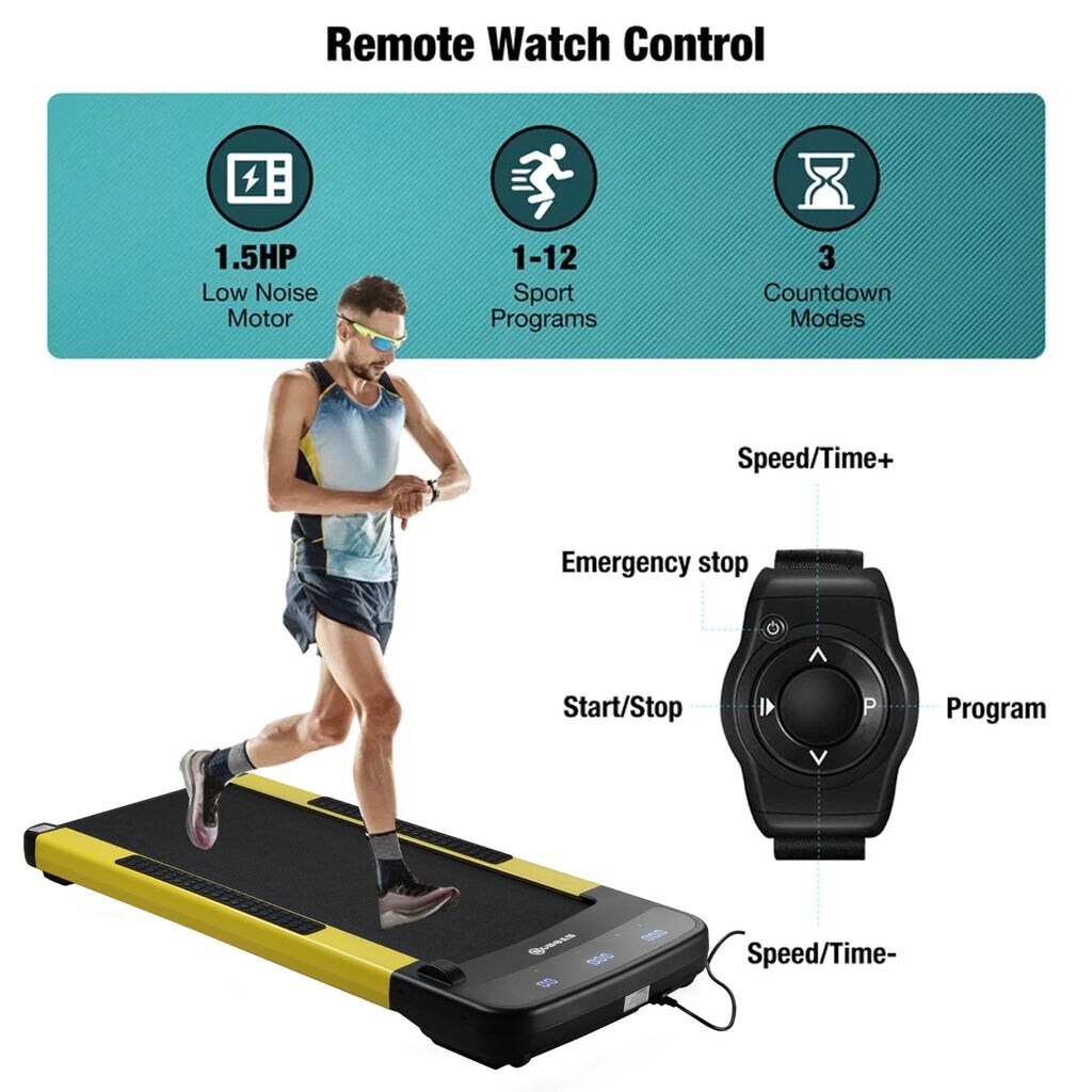Zenova Walking Pad Treadmill With Wireless Electronic Remote Control