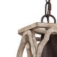 preview thumbnail 8 of 8, Farmhouse 1-Light Wood Lantern Pendant Cage Light for Kitchen Island - D6"x H 9.5"