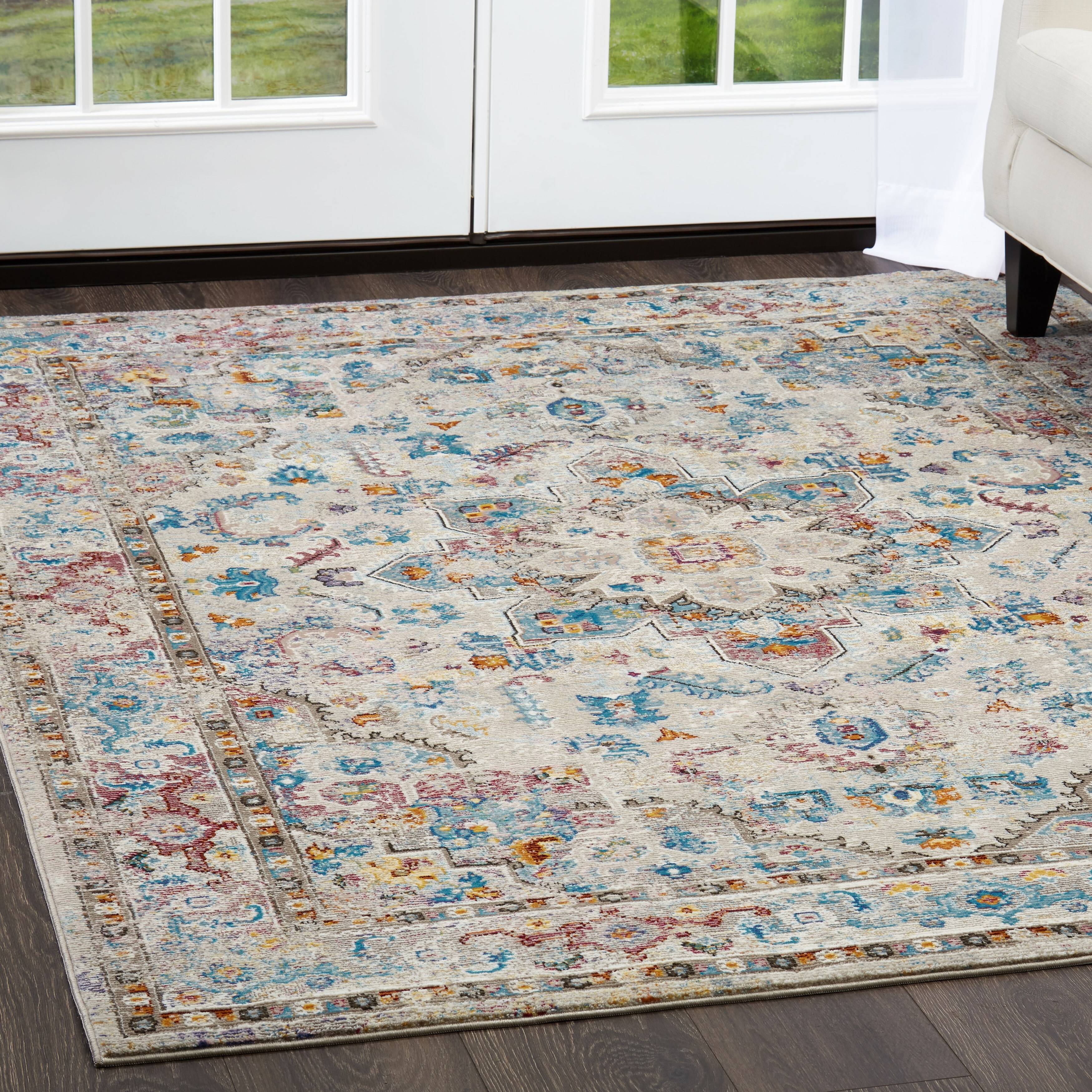 nicole miller new york parlin amara oriental medallion area rug