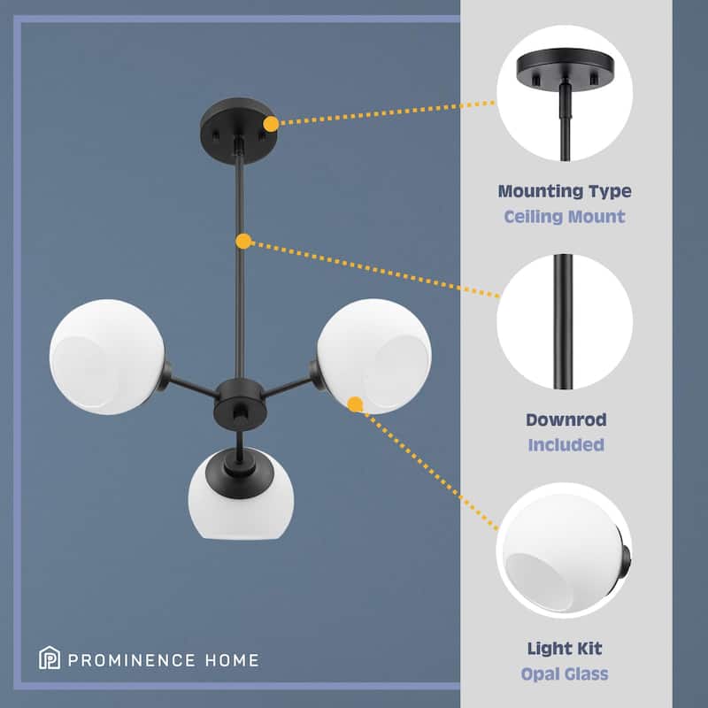 Prominence Home Stoll Chandelier with Opal Glass